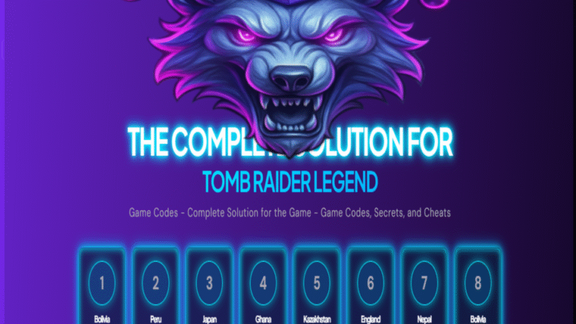 THE COMPLETE SOLUTION FOR TOMB RAIDER LEGEND
