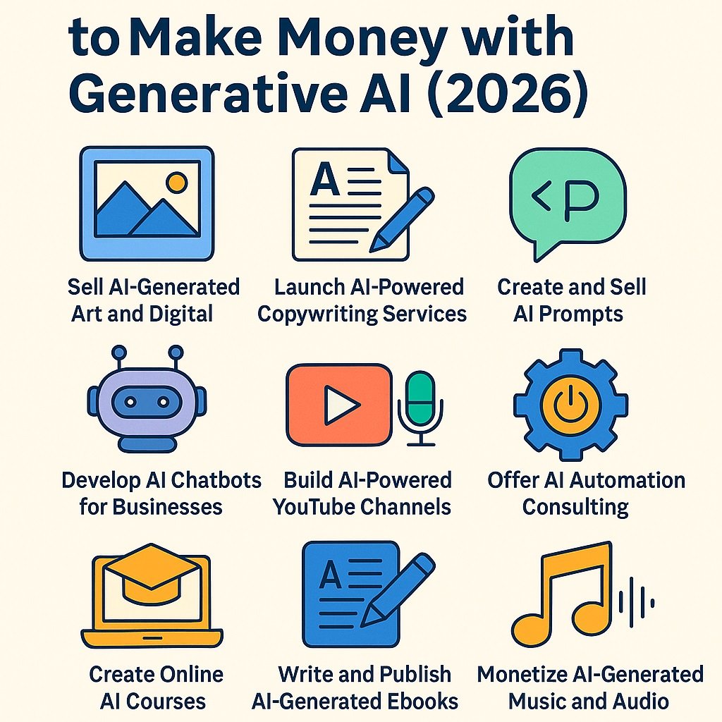 9 Realistic Ways to Make Money with Generative AI (2026)