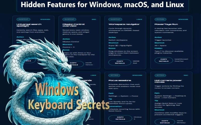 Hidden Features of Windows, macOS, and Linux