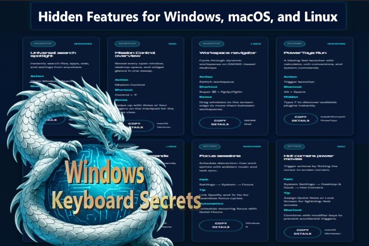 Hidden Features of Windows, macOS, and Linux