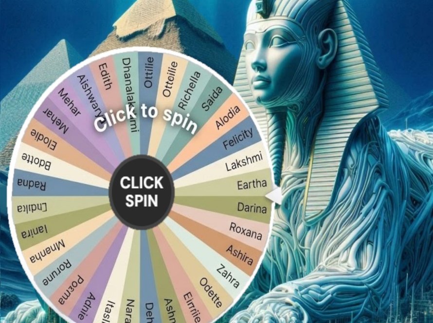Lucky Names Girls Picker Wheel AI